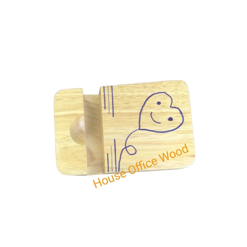 Đế điện thoại gỗ, giá để điện thoại House Office Wood  Kích thước Rộng 7x Dài 11x Dầy 2,5cm