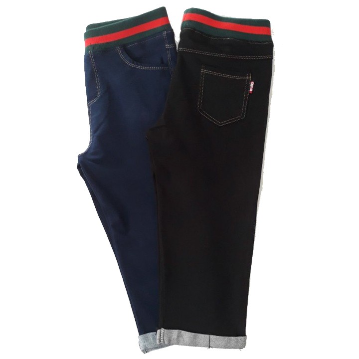 Quần Legging LỬNG giả jean lưng sọc có size 4XL cho bạn dưới 74kg | BigBuy360 - bigbuy360.vn