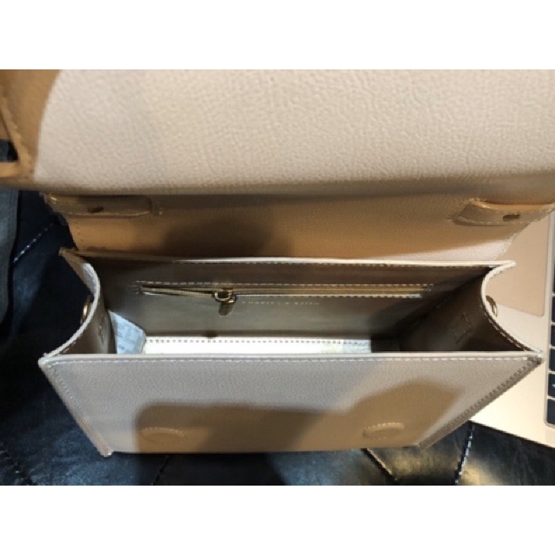 Túi cnk nơ hồng Nude