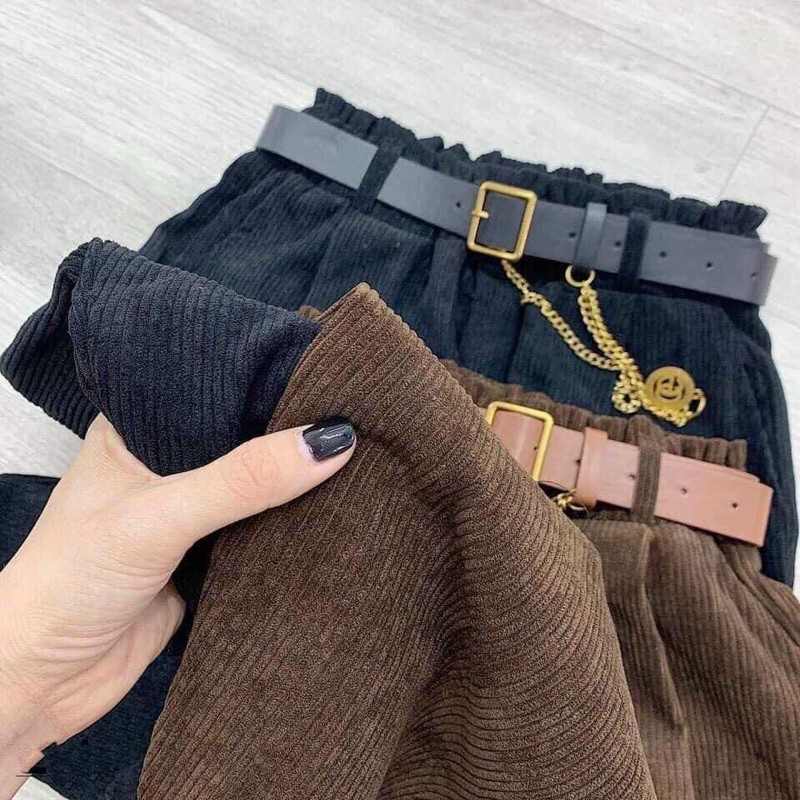 Quần Baggy Nhung Tăm Vải Dày Ấm - Không kèm đai | BigBuy360 - bigbuy360.vn