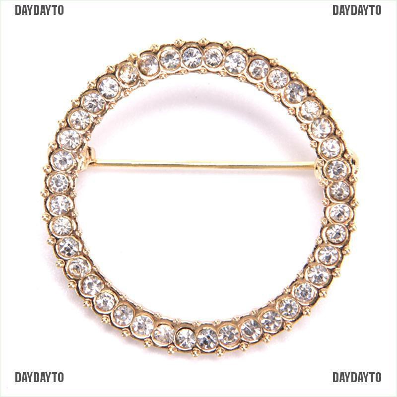 Giá Đỡ Cài Áo Đính Pha Lê Tròn Đơn Giản Cho Nữ