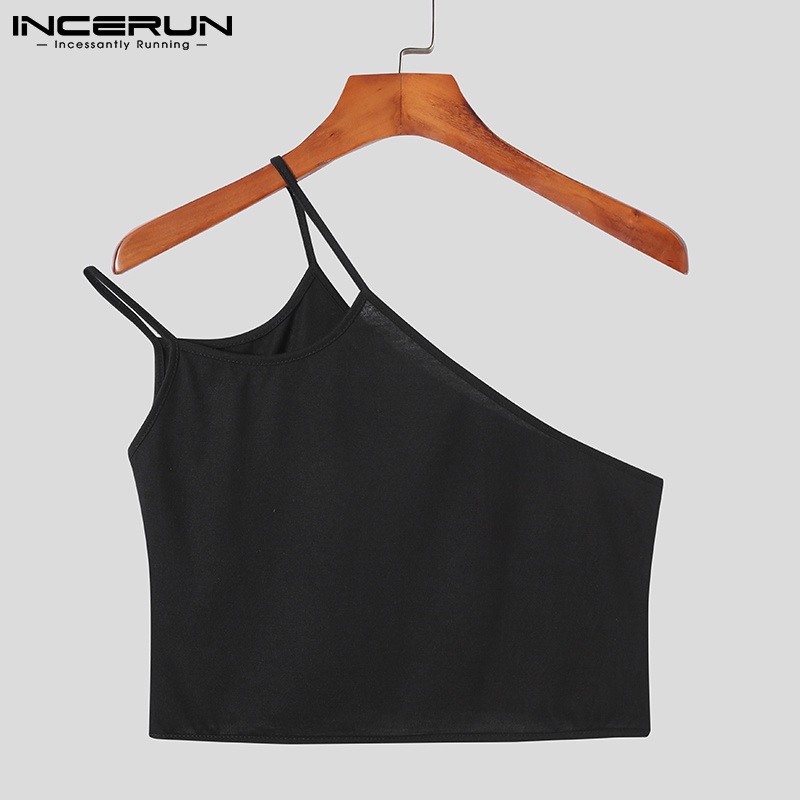 Áo dây croptop INCERUN không tay dáng ôm thời trang mùa hè cho nam