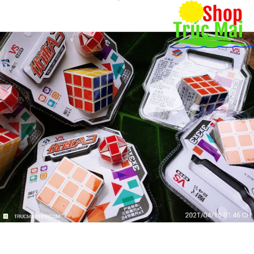 Rubik 3x3 đồ chơi trí tuệ cho trẻ rô bích đồ chơi robik