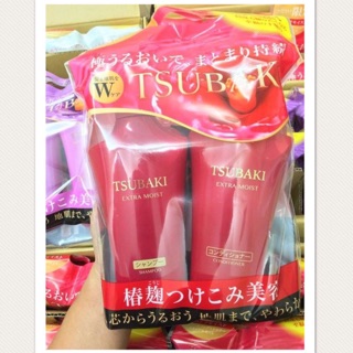 Bộ dầu gội + xả Tsubaki Shiseido đỏ