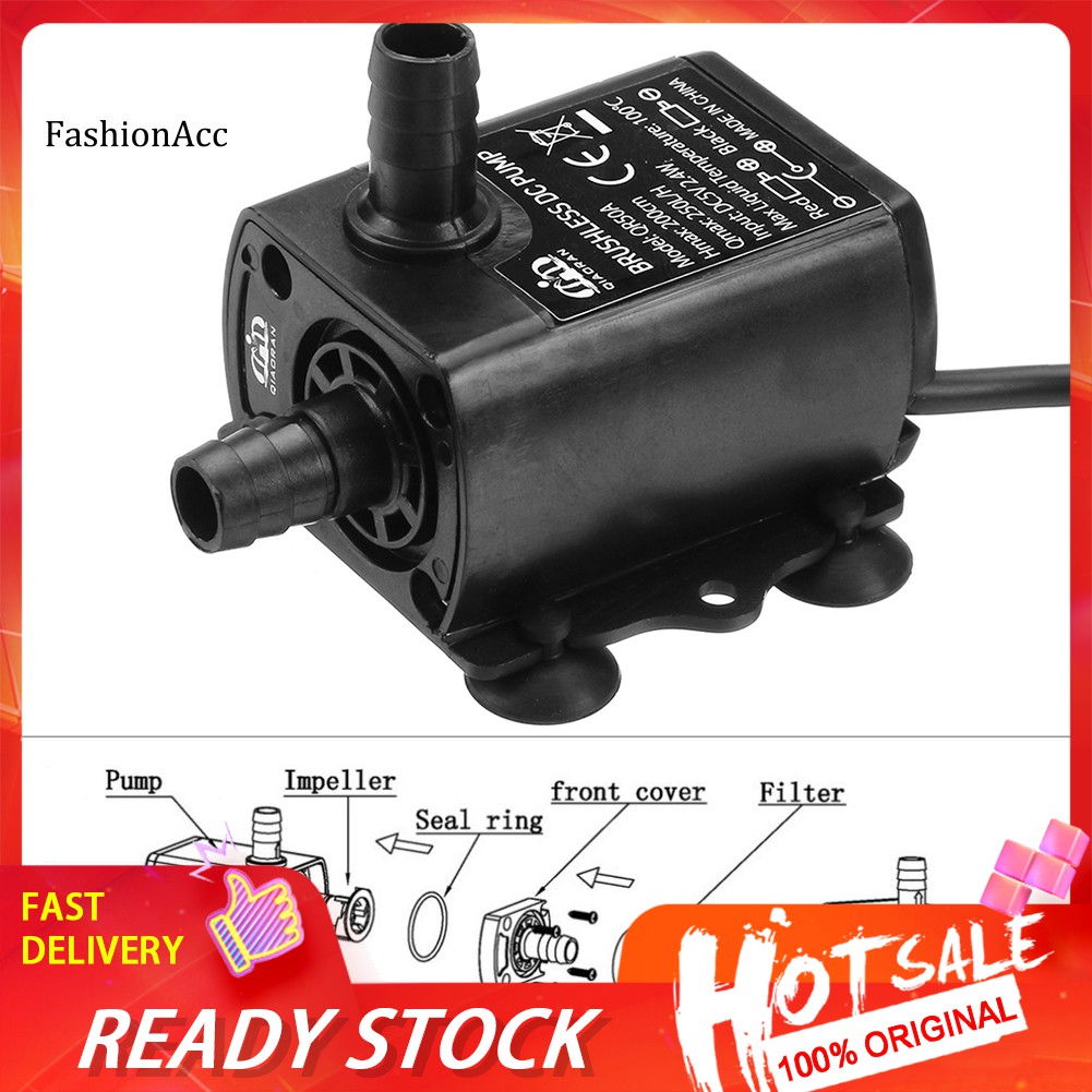 Bộ Máy Bơm Chìm Không Chổi Than Mini Usb Dc 5v 250l / H Chống Thấm Nước Tiện Dụng