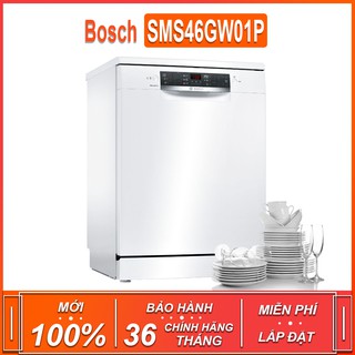 Máy rửa bát độc lập Bosch SMS46GW01P TGB - Seri 4 , dung tích rửa 12 bộ  ( Xuất sứ Ba Lan - Bảo hành 36 tháng )