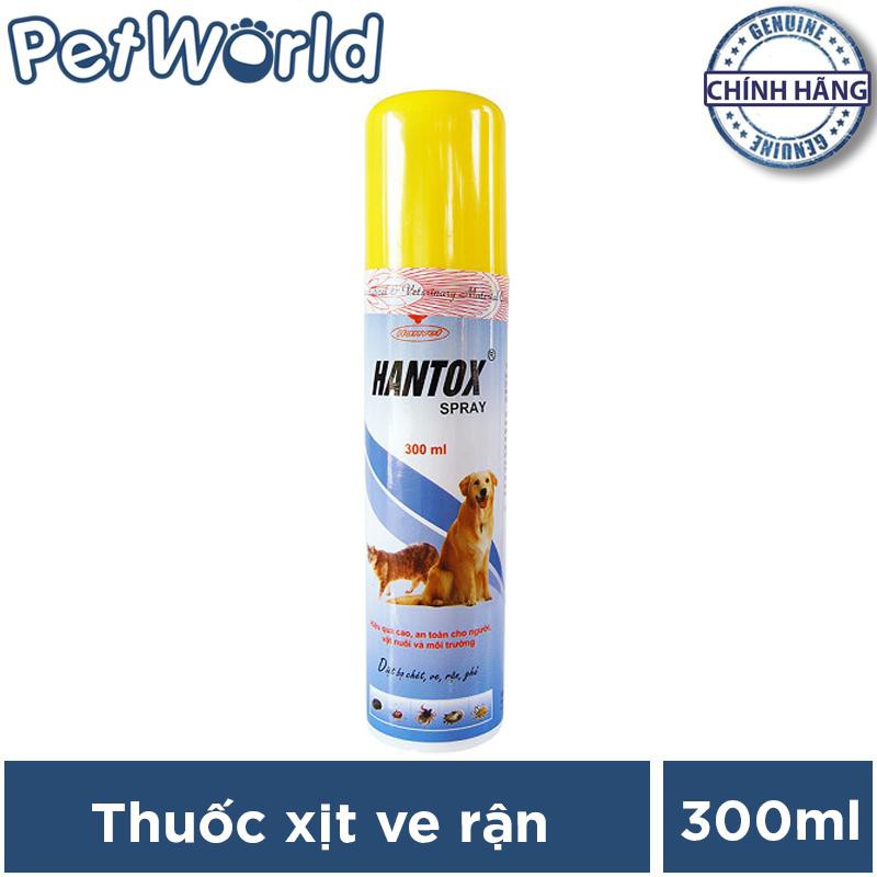 Thuốc Phun Xịt Ve, Ghẻ, Bọ Chét Chó Mèo Hanvet Hantox Spray (300ml)