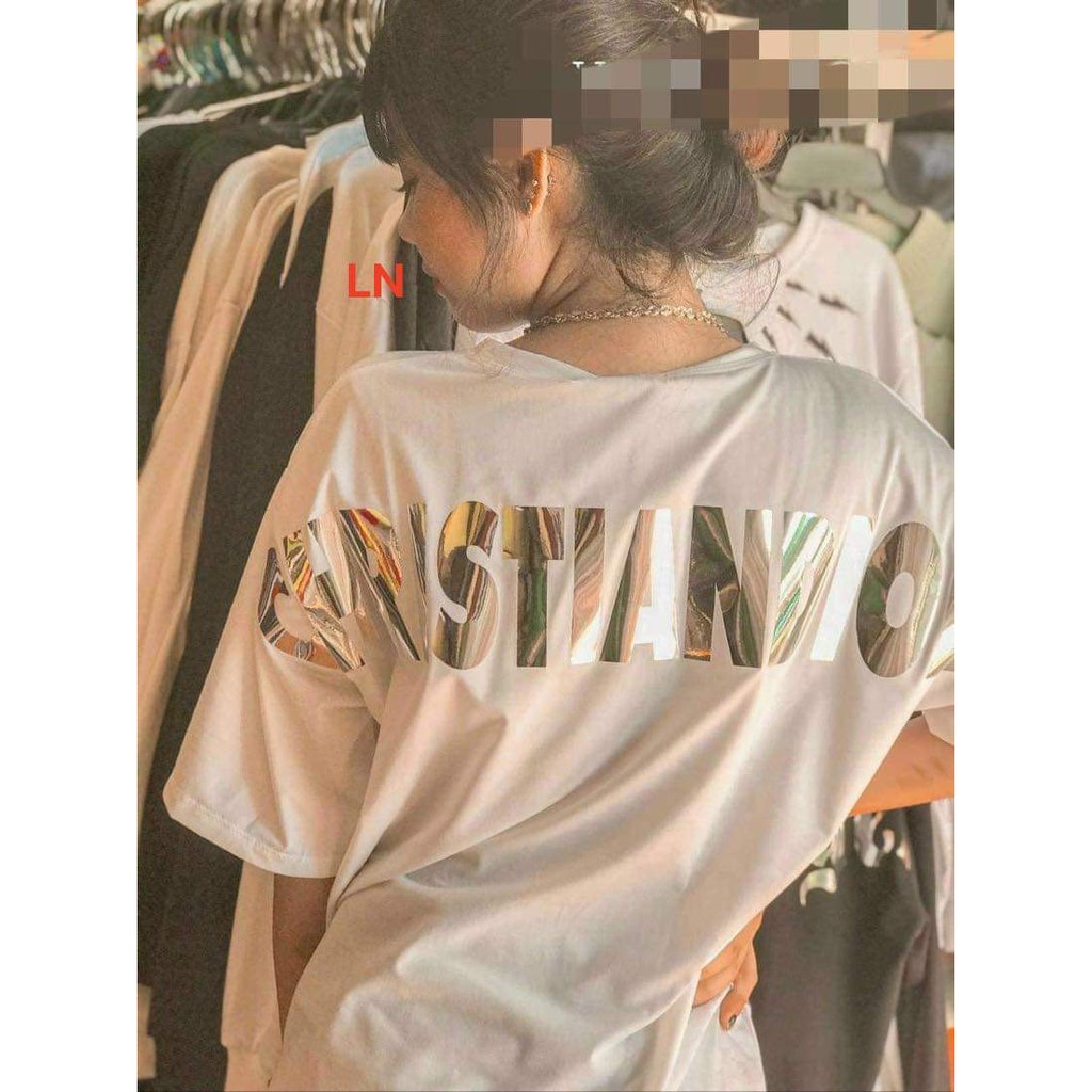 Áo phông Chít Tan ánh gương in lưng HARI0321