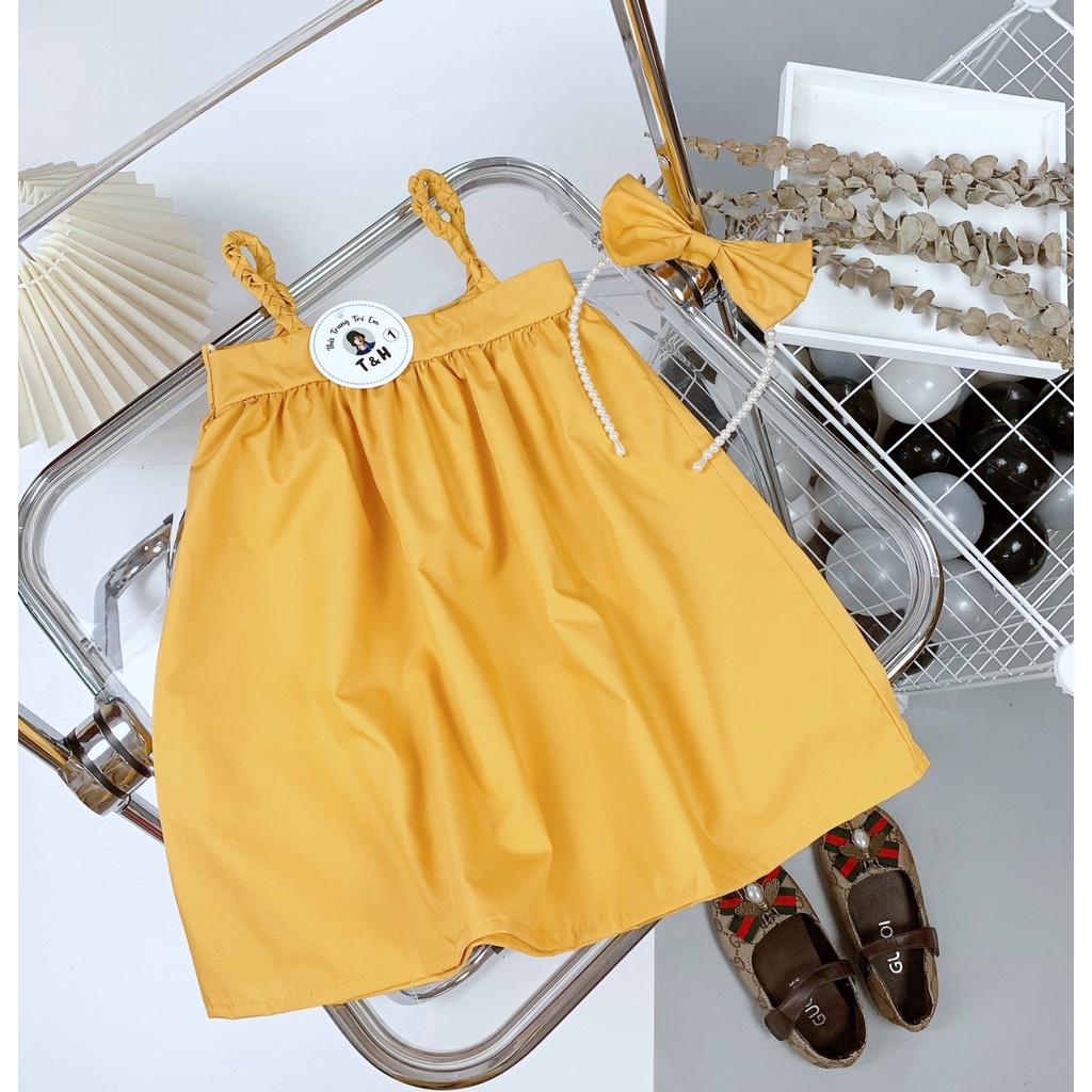 VAY56 -   Váy bé gái, Váy đi biển cho bé gái, 2 dây, chất thô trơn từ 10-20kg, Richkid123