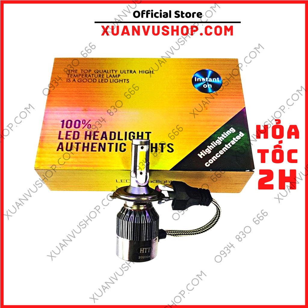 Đèn led xe máy Đèn pha trợ sáng ô tô xe hơi C6 F2 LEDVNRACING 2022 độ sáng gom BH 3 tháng led chính hãng XUANVUSHOP