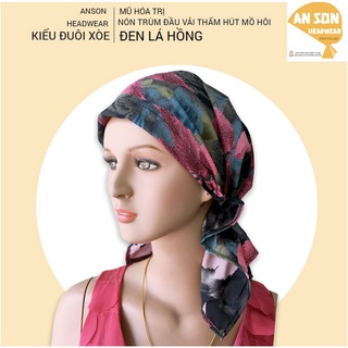 Nón hóa tri vải mềm mát, hút mồ hôi, bệnh nhân ung thư, chemo hat, nón trùm đầu [KIỂU ĐUÔI XÒE ]