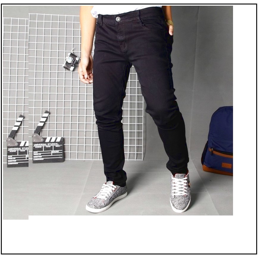 quần jean nam ĐEN TRƠN chất jean giãn tốt ĐT2-MS00/11