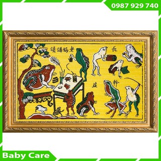[Tranh Đông Hồ] Bức Gà Đại Cát - không khung tranh, Dong Ho folk paintings Viet Nam national cultural heritage