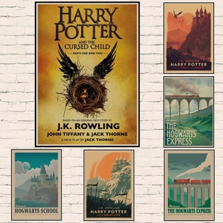 Poster Phim Harry Potter Trường Học Ảo Thuật Lane Hogman Meade Và Những Tấm Phim Khác Bằng Giấy kraft Mới