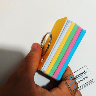 Mua 5 tặng 1 - Flashcard 38X8 cm 5 màu bo góc kiểu mới