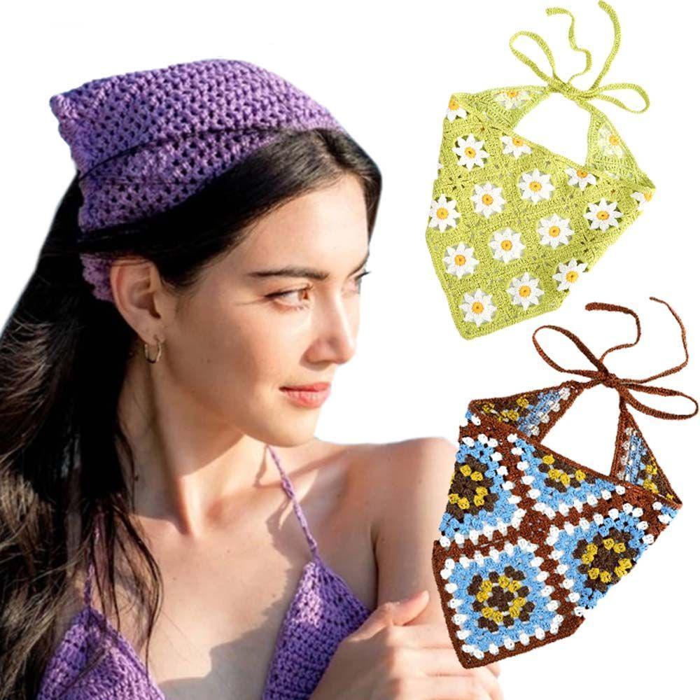 AROMA Băng Đô Vải Dệt Kim Họa Tiết Tam Giác Phong Cách Dân Tộc