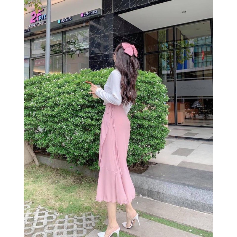 Set áo trắng + chân váy Yoona