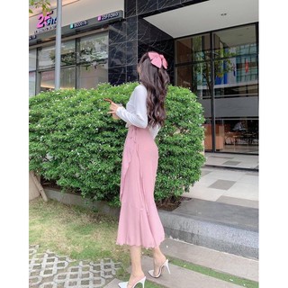 Set áo trắng + chân váy Yoona