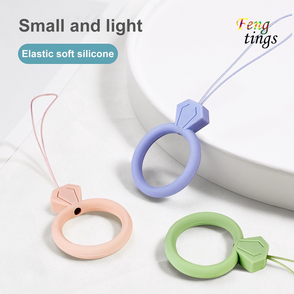 Set 2 Dây Đeo Điện Thoại Bằng Silicon Họa Tiết Hoạt Hình Dễ Thương