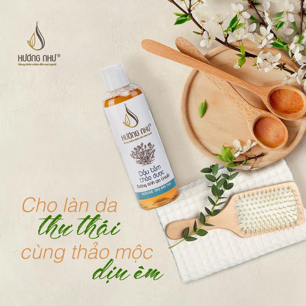 [GIẢM MỤN LƯNG, GIẢM VIÊM LỖ CHÂN LÔNG, DỊU NHẸ CHO DA, MỊN VÀ SÁNG DA] Dầu tắm thảo dược Hương Như - 250ml | BigBuy360 - bigbuy360.vn