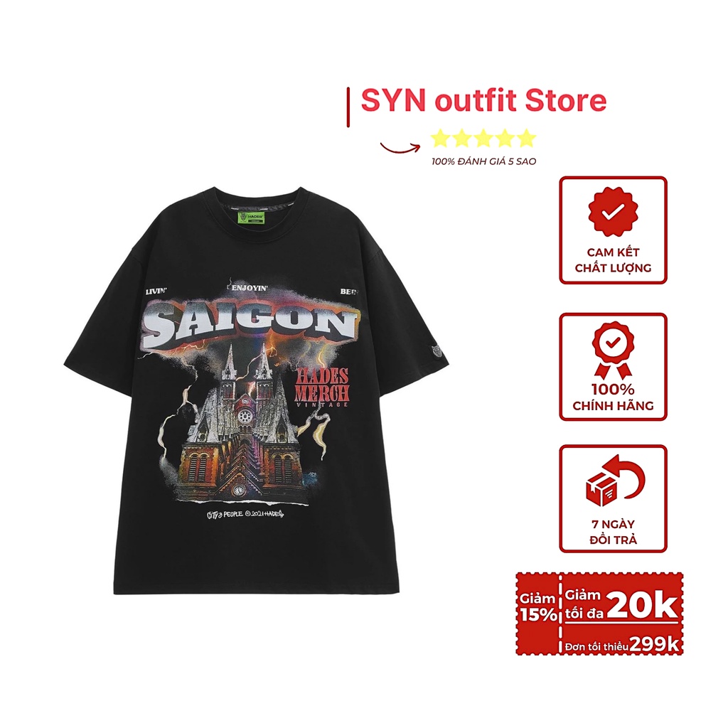 Áo Tee Hades SAIGON SPIRIT BLACK { Free Ship }
