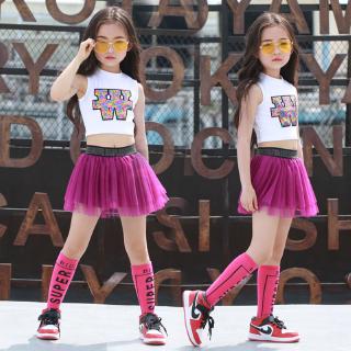 Trang phục áo thun không tay và chân váy tutu cho bé gái