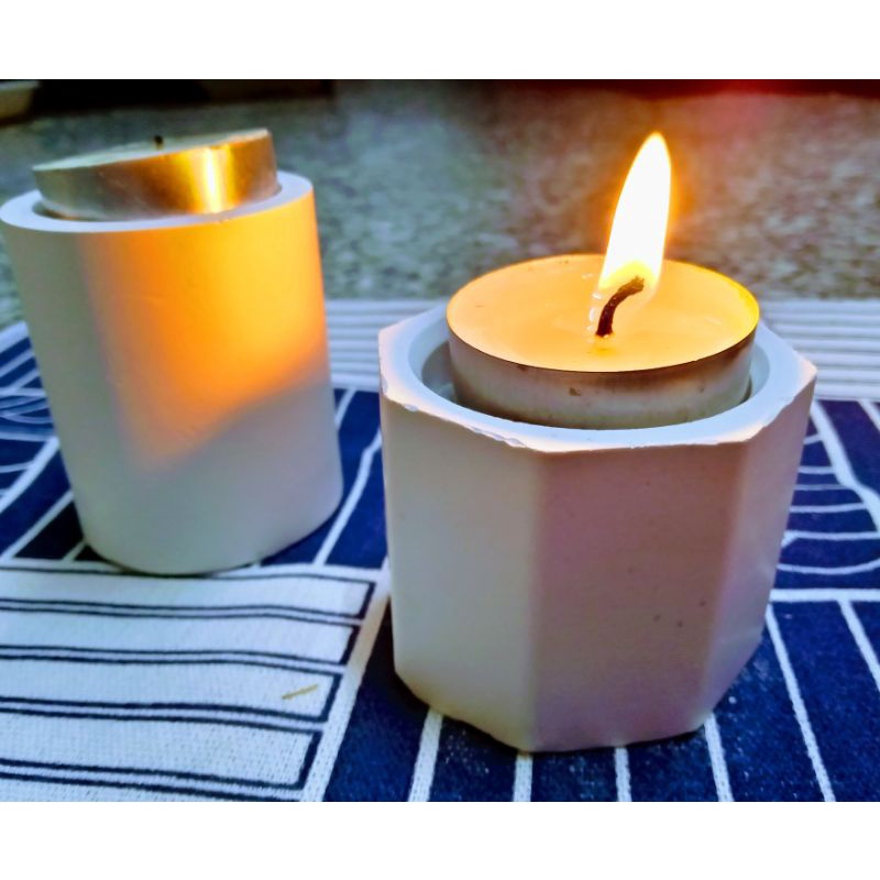 10 Đế Tealight thiếc chắc chắn đổ nến Handmade lãng mạn TẶNG KÈM Dây tim chất lượng - 9293store - 9293nguyenlieu