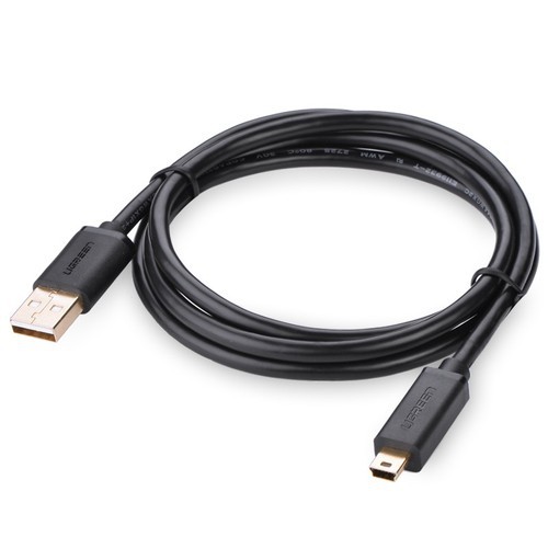 Cáp Mini USB to USB 2.0 Mạ Vàng Chính Hãng Ugreen 10354 10355 10385 10386 (Từ 0,5m-3m)