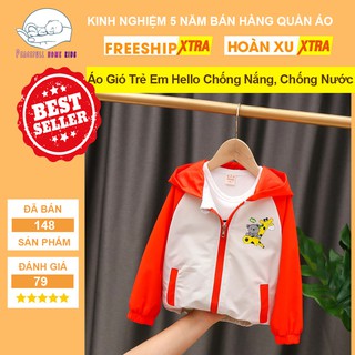 Áo Khoác Trẻ Rm Hello Chống Nắng, Chống Nước - Peacefull - GHEL