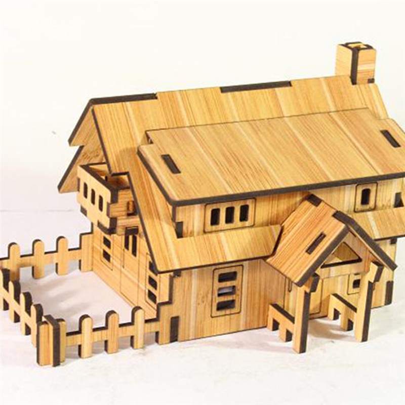 Đồ Chơi Lắp Ráp Mô Hình Ngôi Nhà Bằng Tre Attic Shadow Sáng Tạo Diy