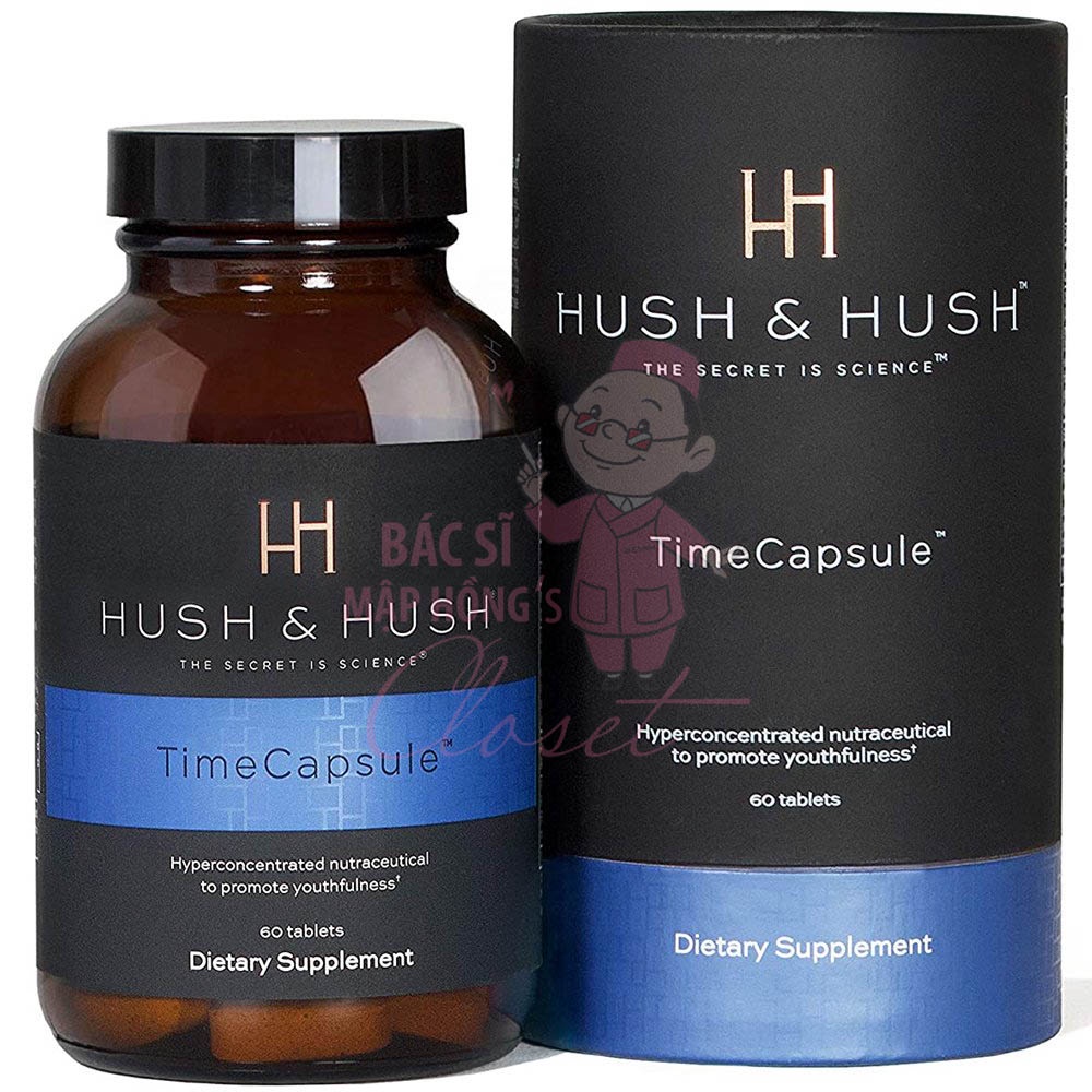 Viên Uống Chống Nắng, Mờ Nám, Sáng Da Hush & Hush Time Capsule 60 viên