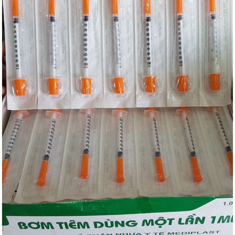 Combo 2 hộp Bơm Tiêm Tiểu Đường U100 [Hộp 100 Kim]