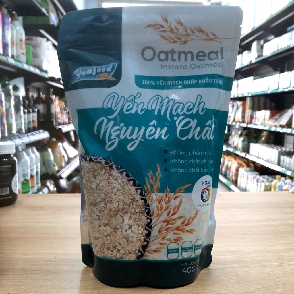 Yến mạch nguyên chất nhập khẩu instant oatmeal Yumfood 400g