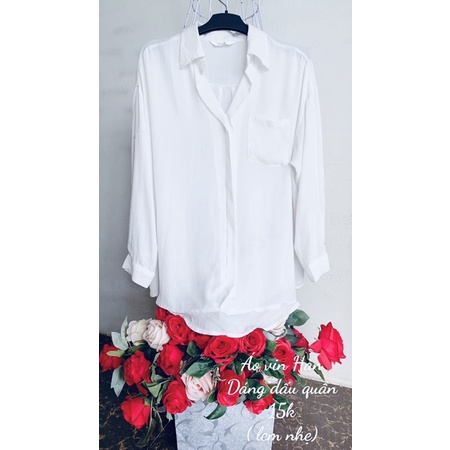 Áo sơ mi trắng dài tay kiểu