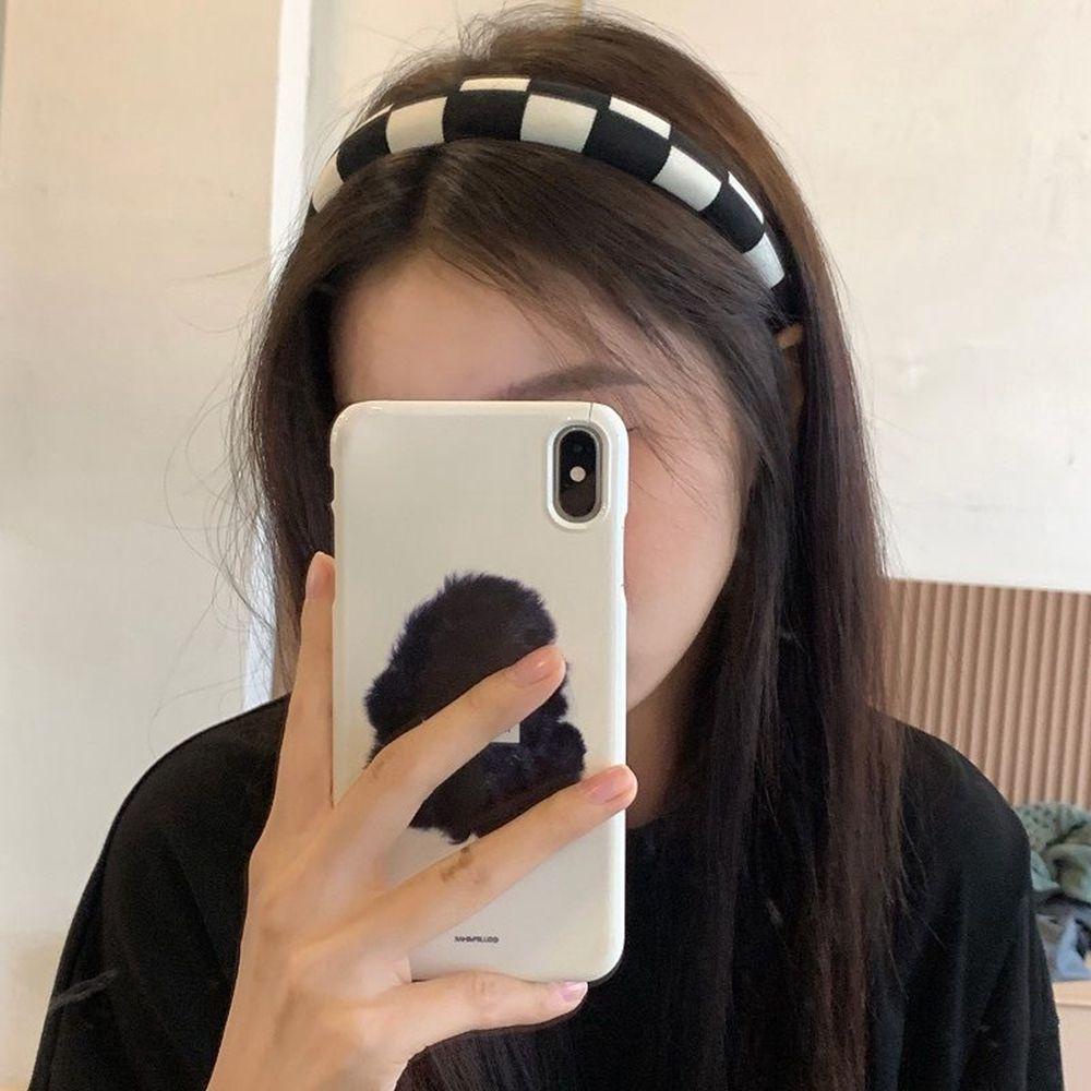 DANILO Băng Đô Cài Tóc Bằng Da Pu Họa Tiết Chấm Bi Phong Cách Retro Ngọt Ngào Cho Nữ