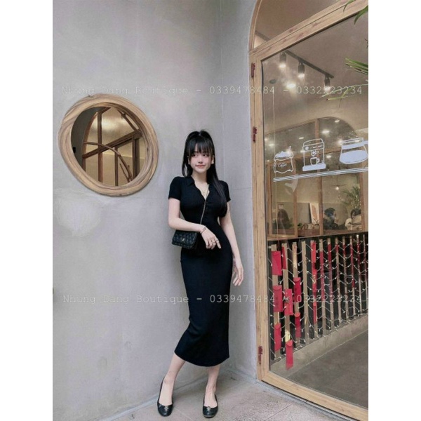 Váy ôm body khuy ngực