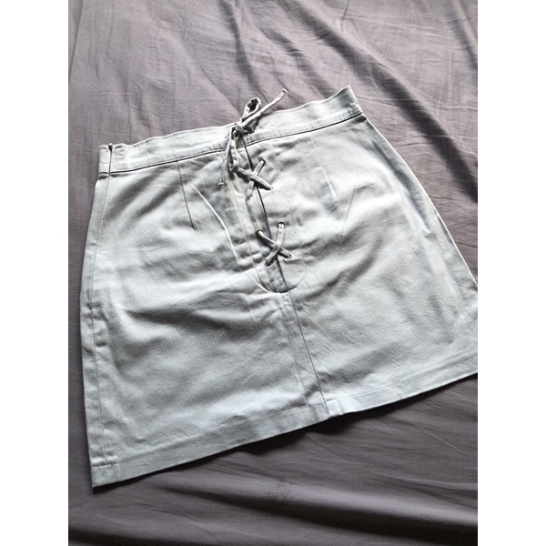 Chân váy chữ A xanh mint