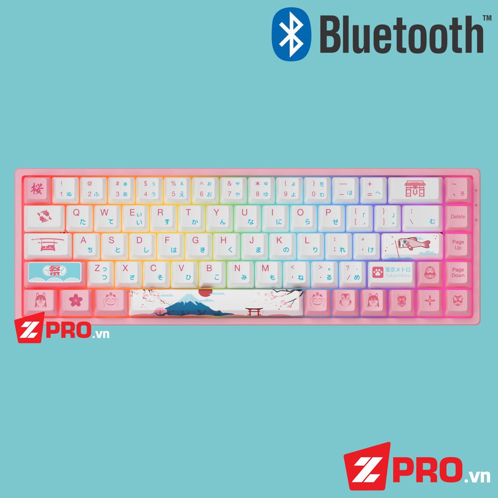 [Mã SKAMA06 giảm 8% đơn 250k]Bàn phím cơ AKKO 3068 RGB Tokyo R2 - Bluetooth 5.0