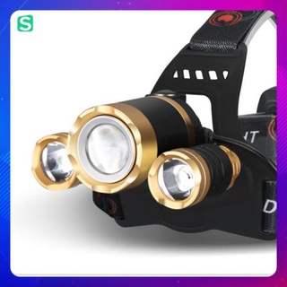 Gia Dụng Đèn pin đội đầu 3 bóng siêu sáng - dụng cụ đi phượt tiện lợi
