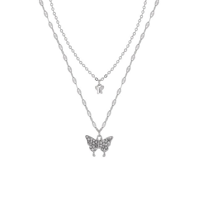 Vòng Cổ Nữ Đôi Bướm Đính Đá Thời Trang Cao Cấp - VC006