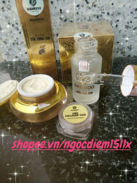 Combo Kem face lụa và serum bamboo->kèm quà
