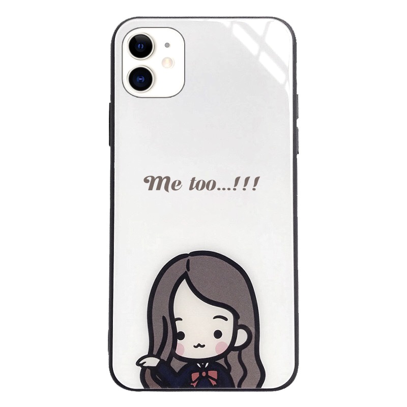 Ốp lưng iphone kính cặp đôi yêu trong sáng case 14plus 14 pro max 13 12 promax 11 mini 6 6s 7 8 plus x xr xs Se