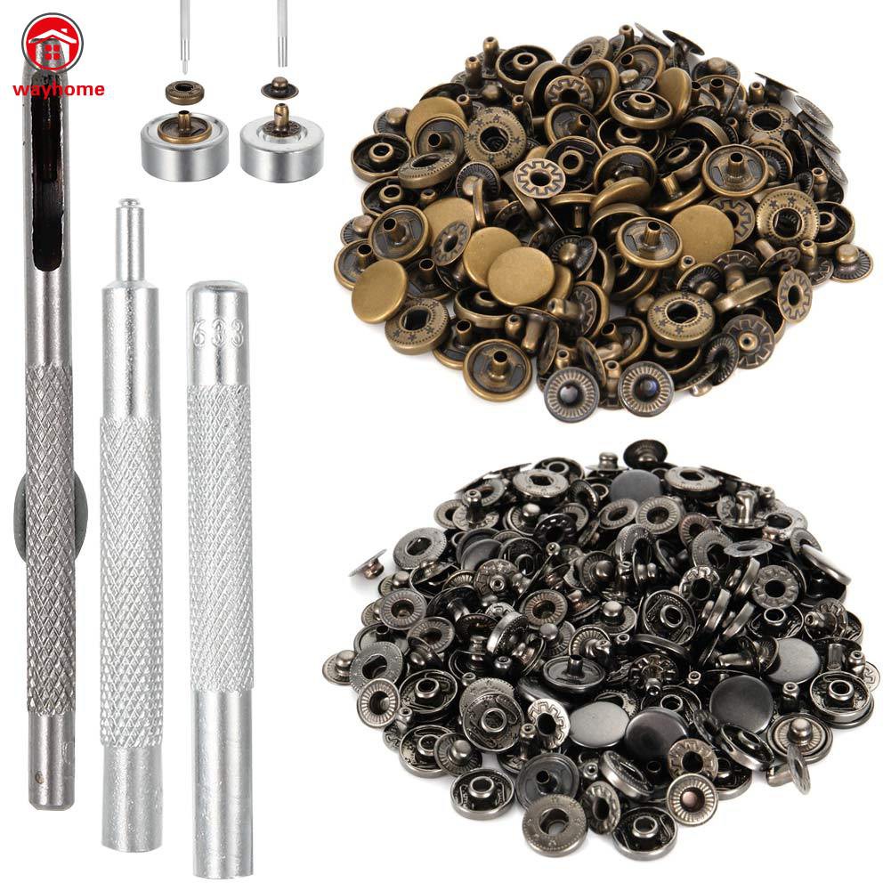 40 Set nút bấm kim loại 12.5mm kèm 4 công cụ chuyên dụng để làm đồ thủ công chất lượng cao