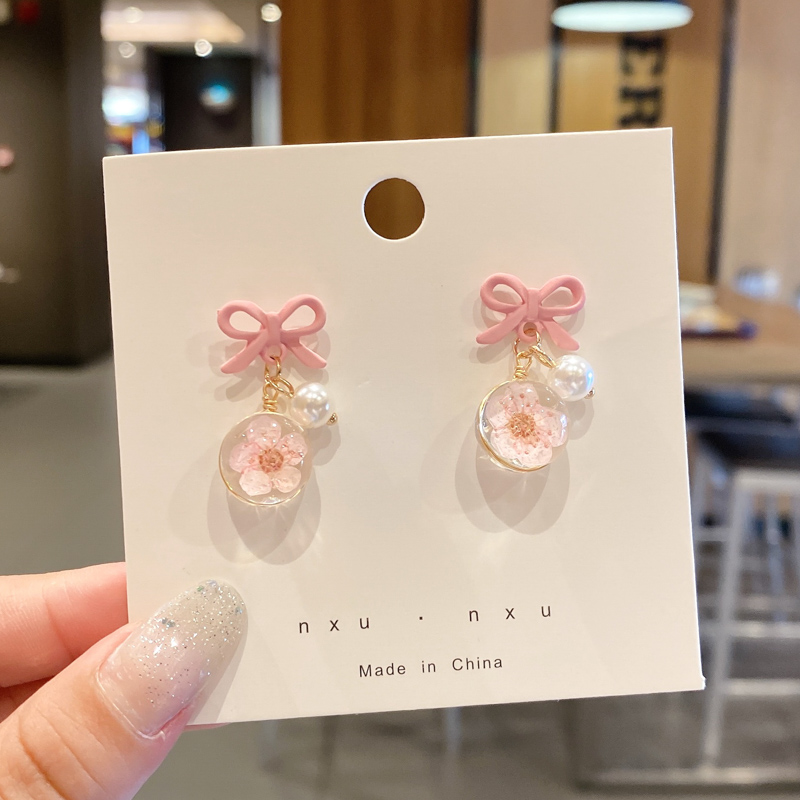 Hoa Tai Kim Loại Phong Cách Hàn Quốc Thời Trang Cho Nữ