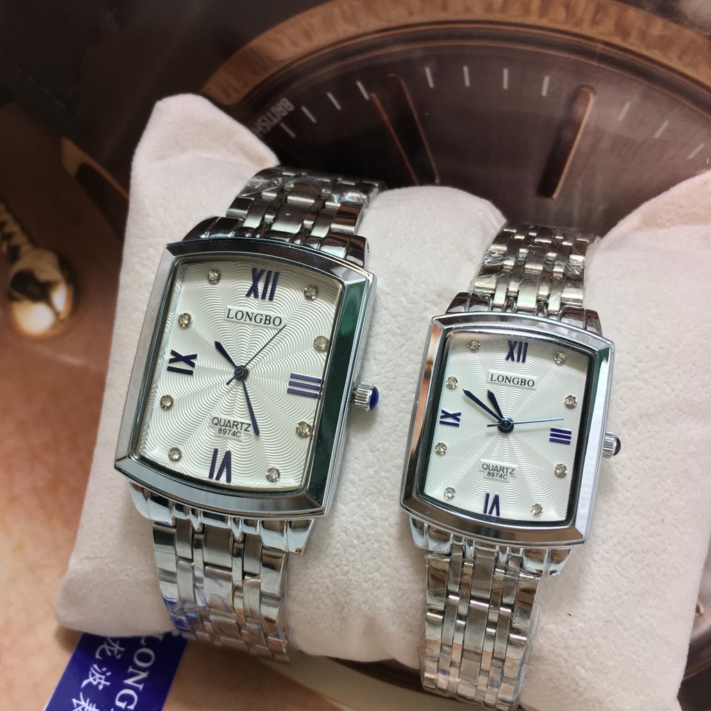 Đồng hồ cặp đôi Longbo mặt vuông - LBK05 thumbnail