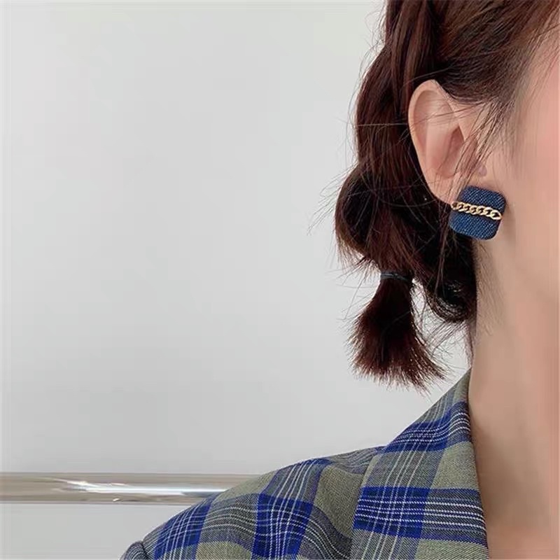 Hoa tai jean nữ tính thanh lịch - Maben