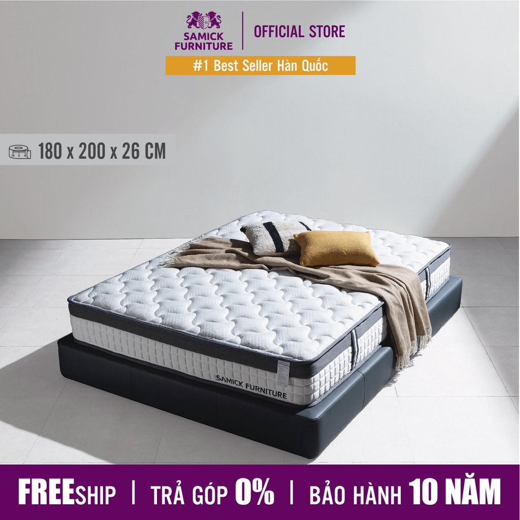 Nệm Lò Xo Samick Túi Độc Lập Hút Chân Không Transform cuar Hàn Quốc 180x200x26cm - Nệm êm và thoáng mát