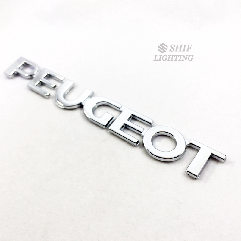 Logo chữ PEUGEOT dán xe hơi trang trí thay thế tiện dụng