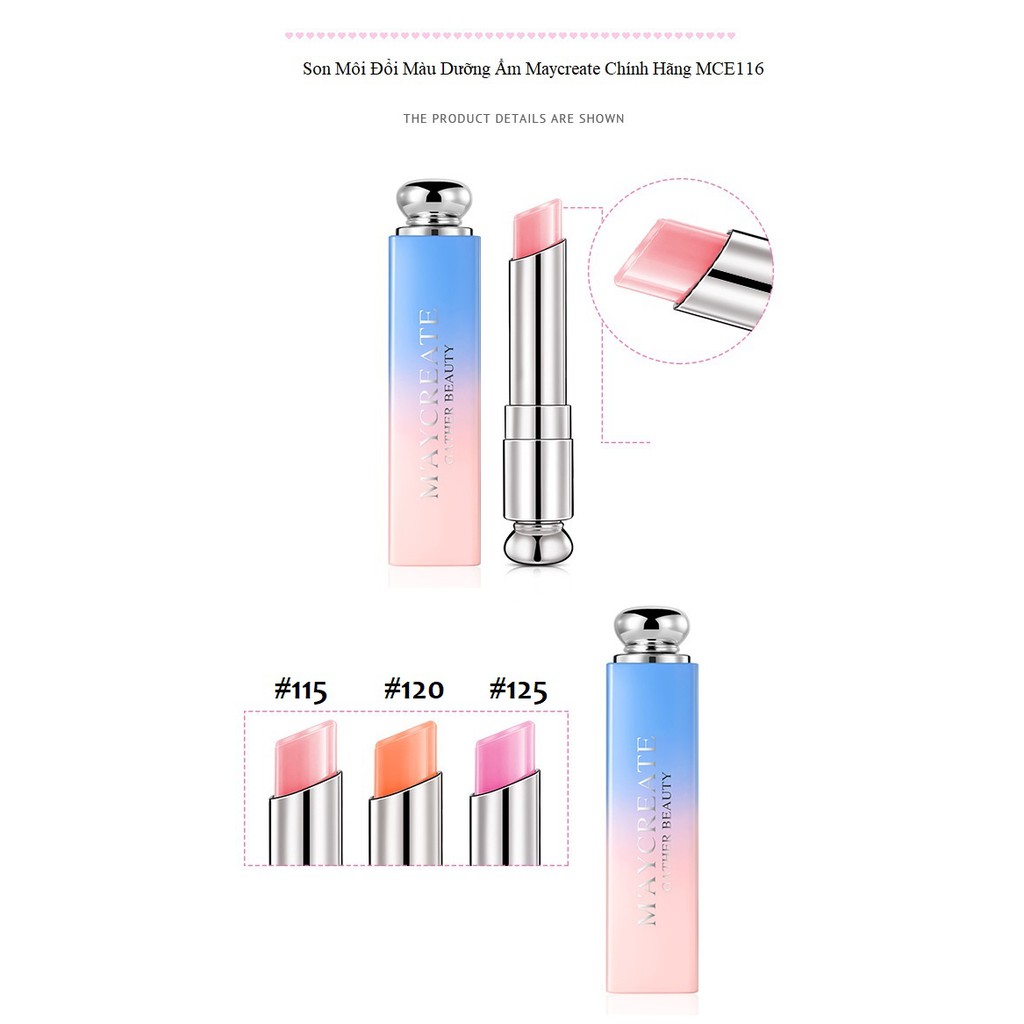 Son Môi Đổi Màu Dưỡng Ẩm Maycreate Chính Hãng MCE116 | BigBuy360 - bigbuy360.vn