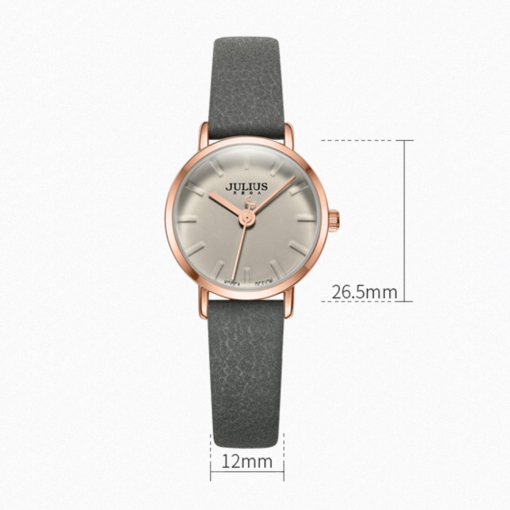 Đồng Hồ Quartz Julius Mặt Tròn Thiết Kế Đơn Giản Tinh Tế Thời Trang Xuân Hè Cho Nữ 963